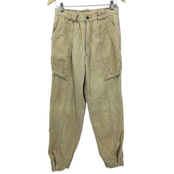 UNIONBAY Pants - Vintage Unionbay Corduroy Tapered Jogger Pants Size 14 90s 80s Harem Snap Ankle
